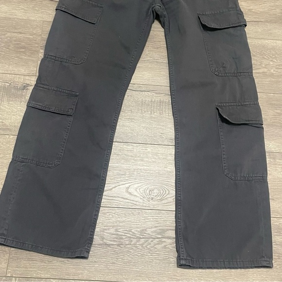 Zara Women's Multi Pocket Cargo High Waist Pants Straight Leg Size 4 Gray - Picture 6 of 9